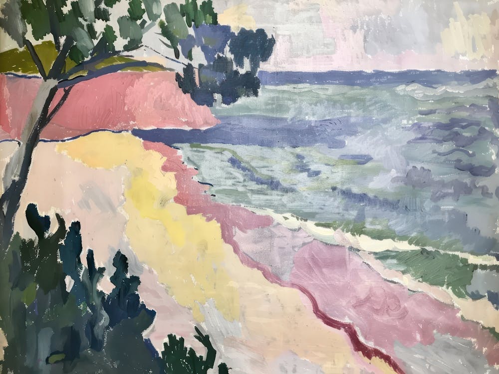 Golden Sands Painting Inspired By Paul Cezanne