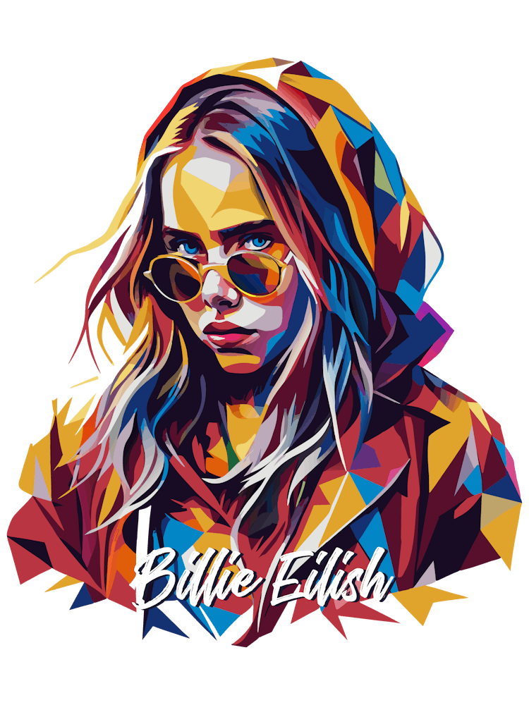 Billie Eilish 02 Portrait Music WPAP Pop Art