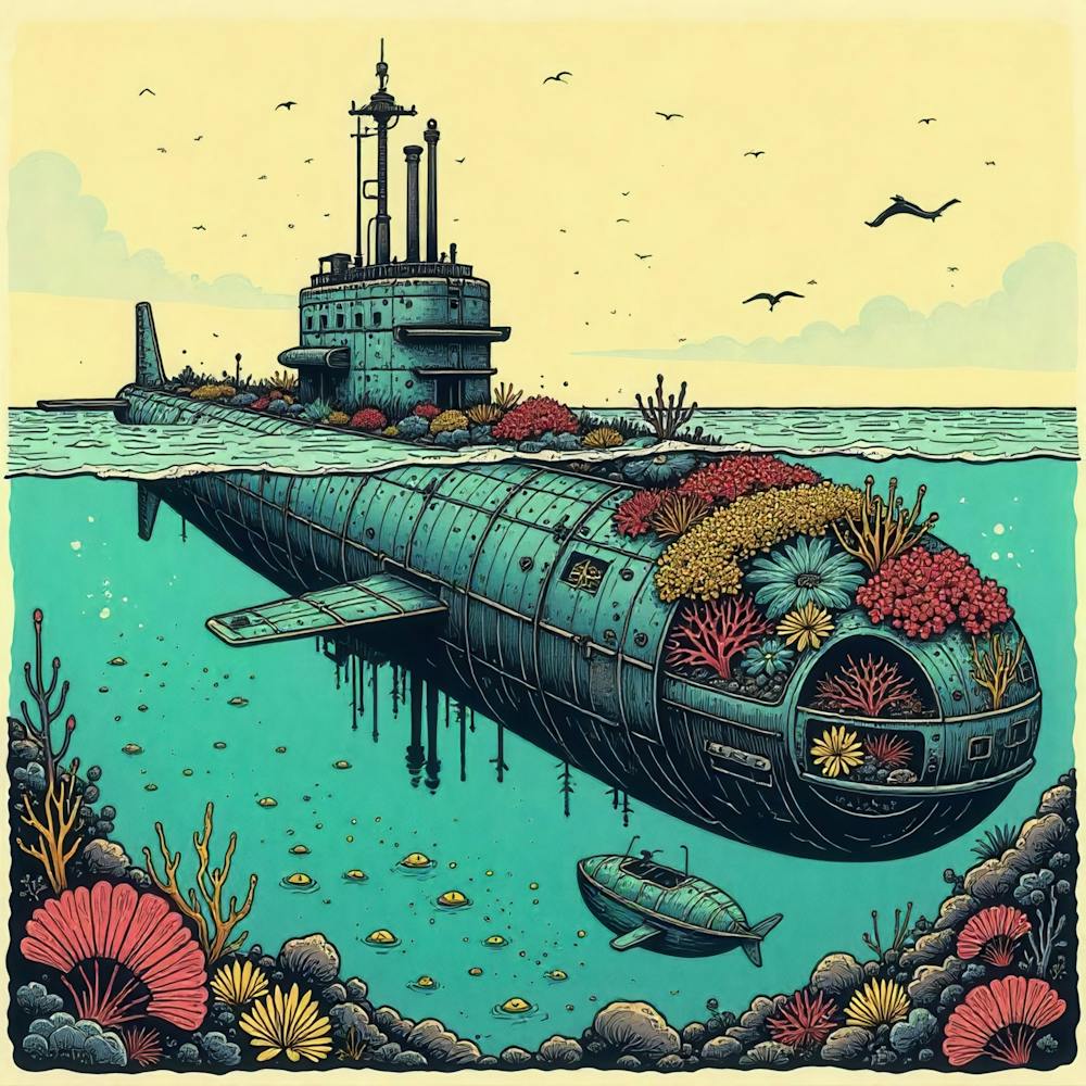 Submarine In The Ocean