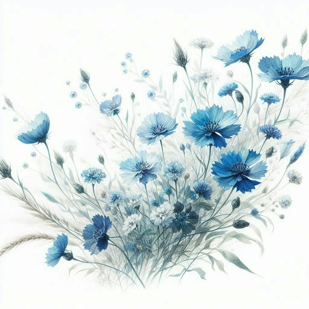 blue botanical wildflowers 8