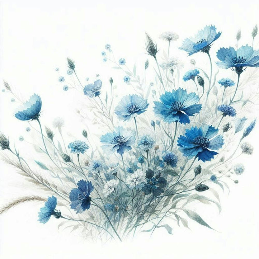 blue botanical wildflowers 8