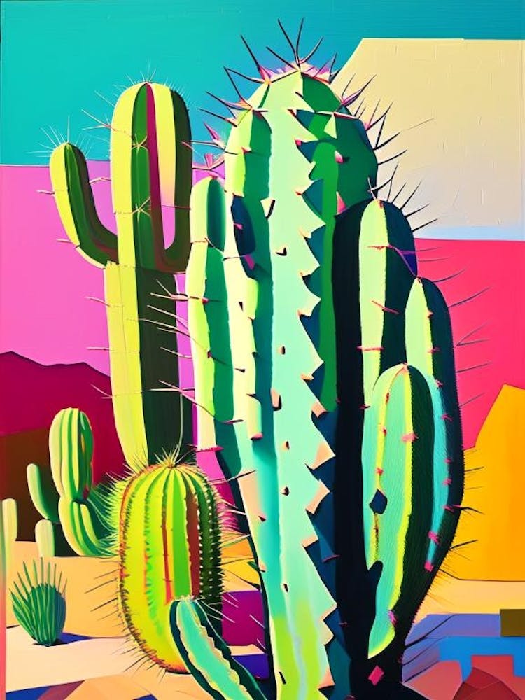 Nopal Cactus Modern Abstract Pop 1