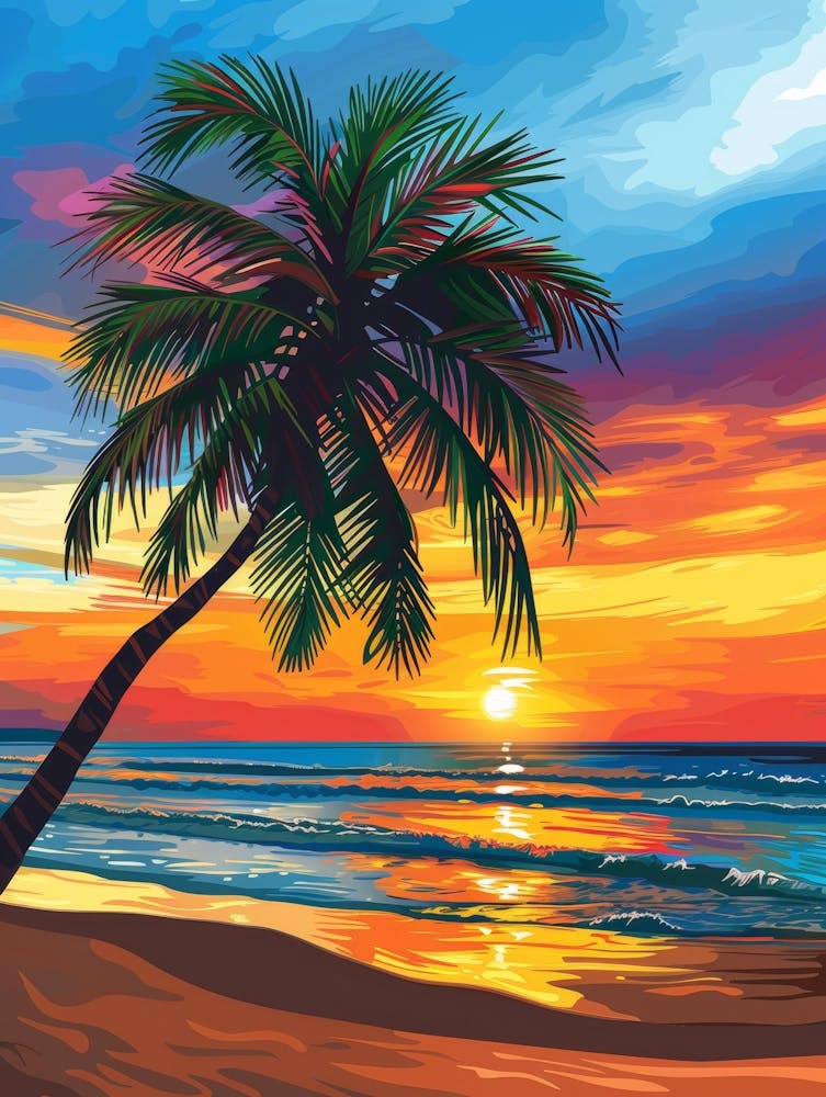 Sunset Beach Painting 1