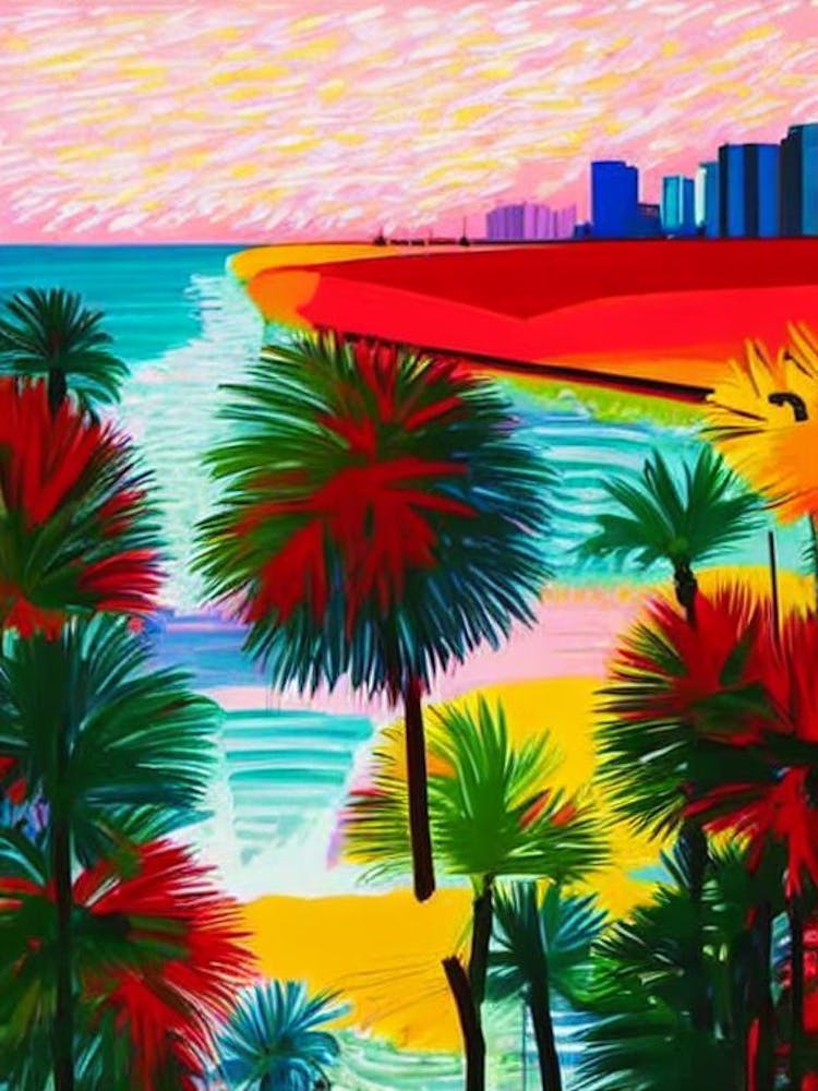 Miami Beach, Florida Hockney Style