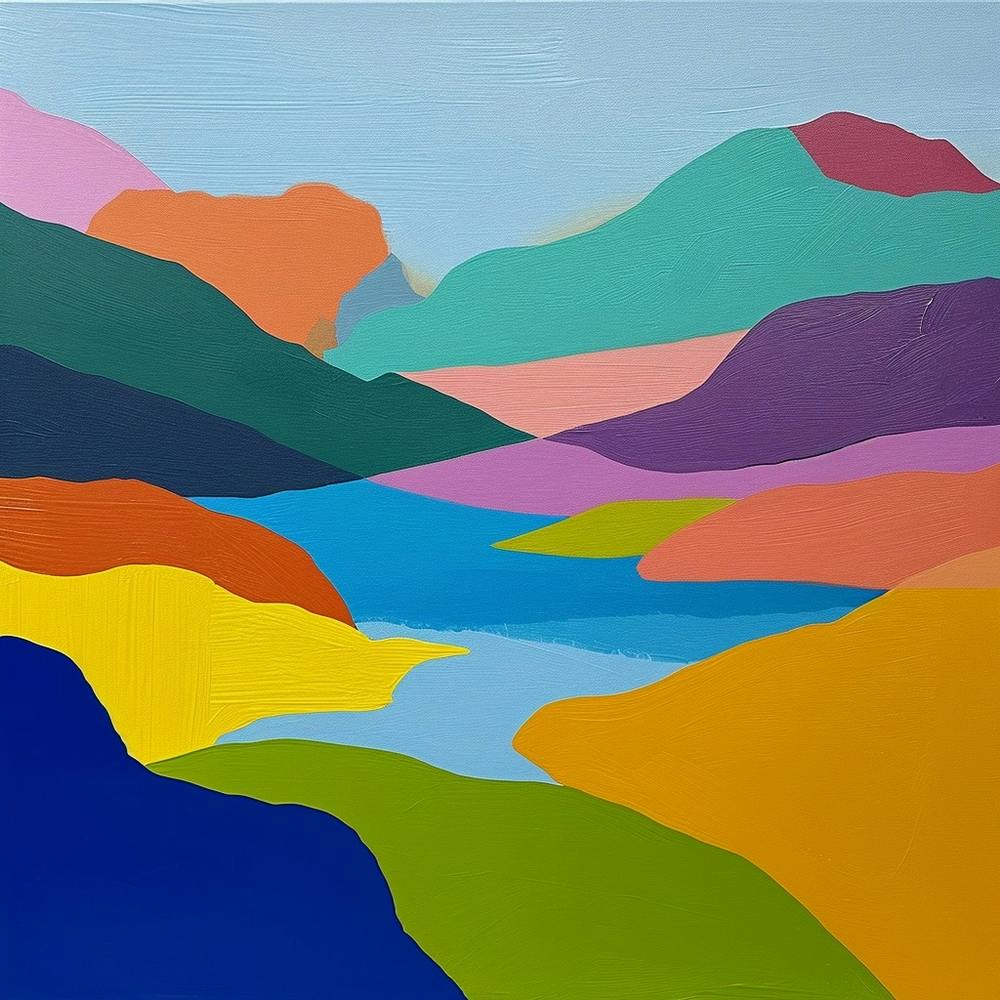 Colourful Abstract Lake District National Park England 4