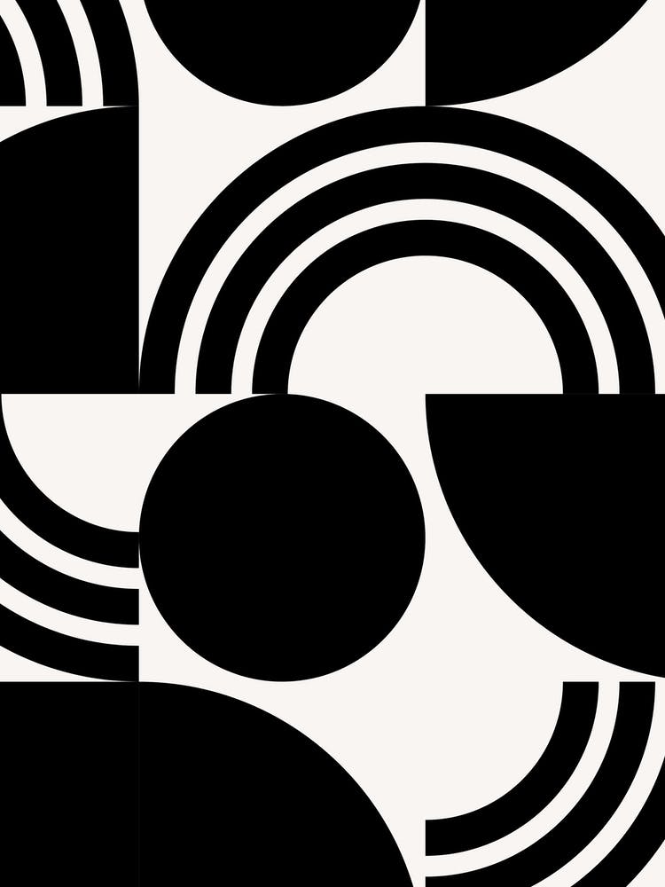 Midcentury Modern Shapes Abstract Poster 8
