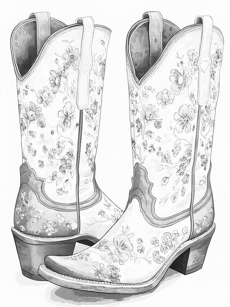 White Cowboy Boots 1