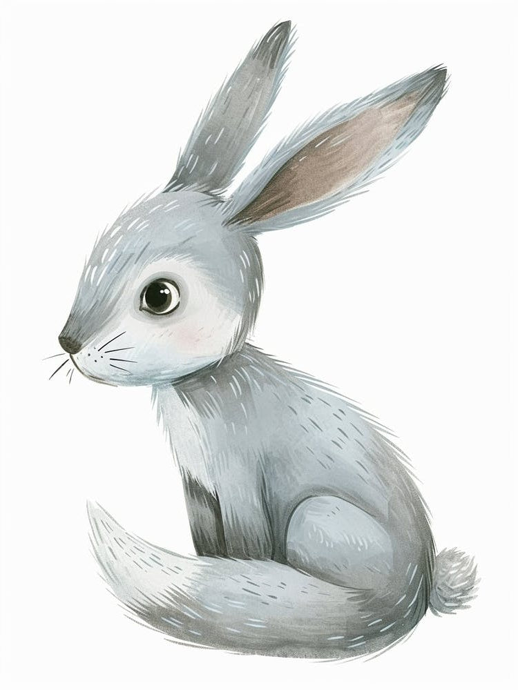 Silver Fox Rabbit Kids Illustration 4