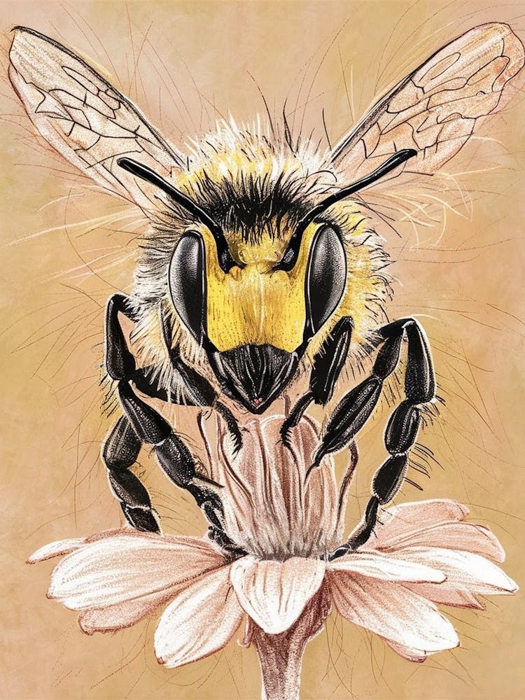 Bee On A Flower 1