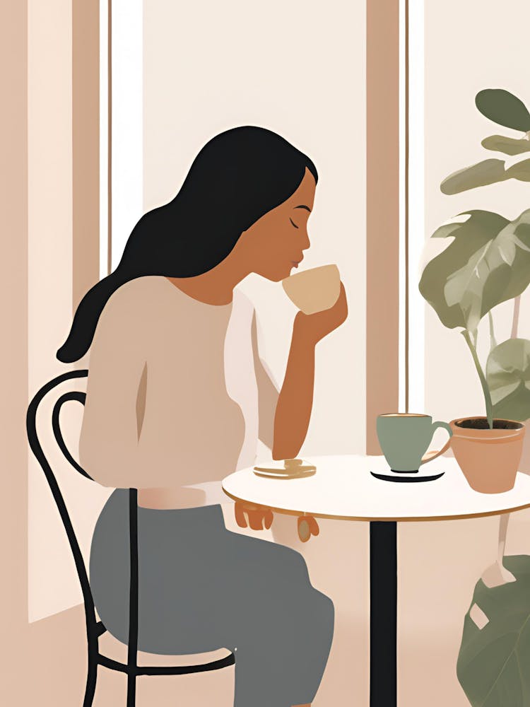 Woman Drinking Coffee