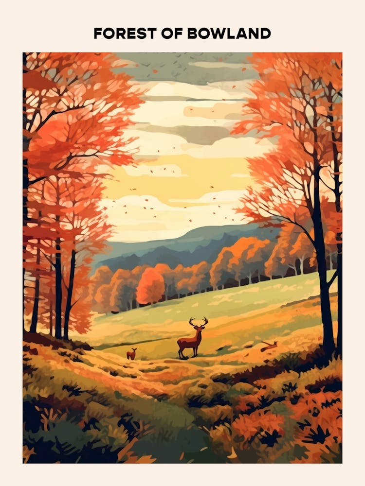 Forest Of Bowland Midcentury Travel Poster