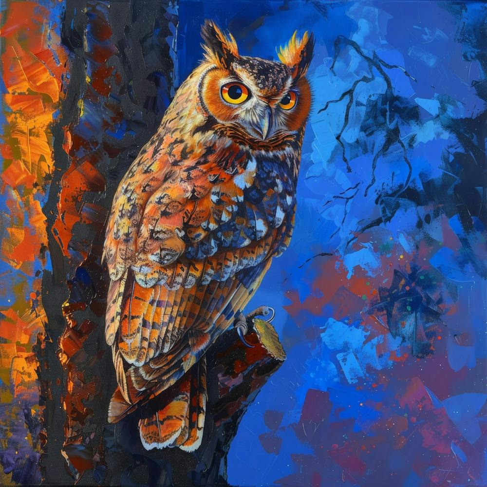 Owl In The Forest