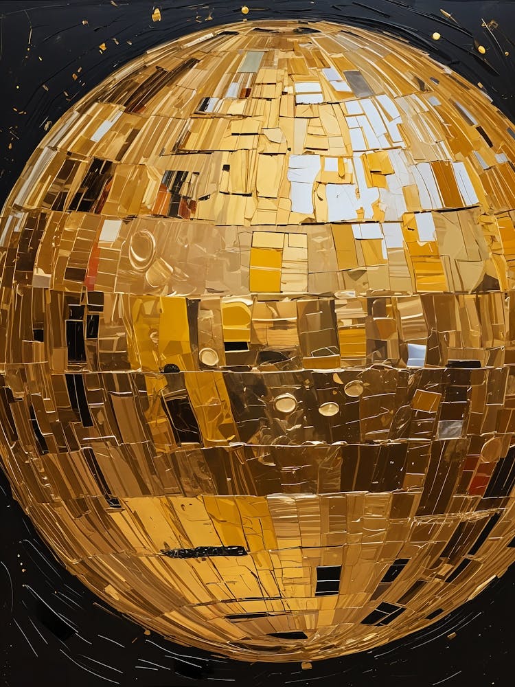 Golden Disco Ball no3