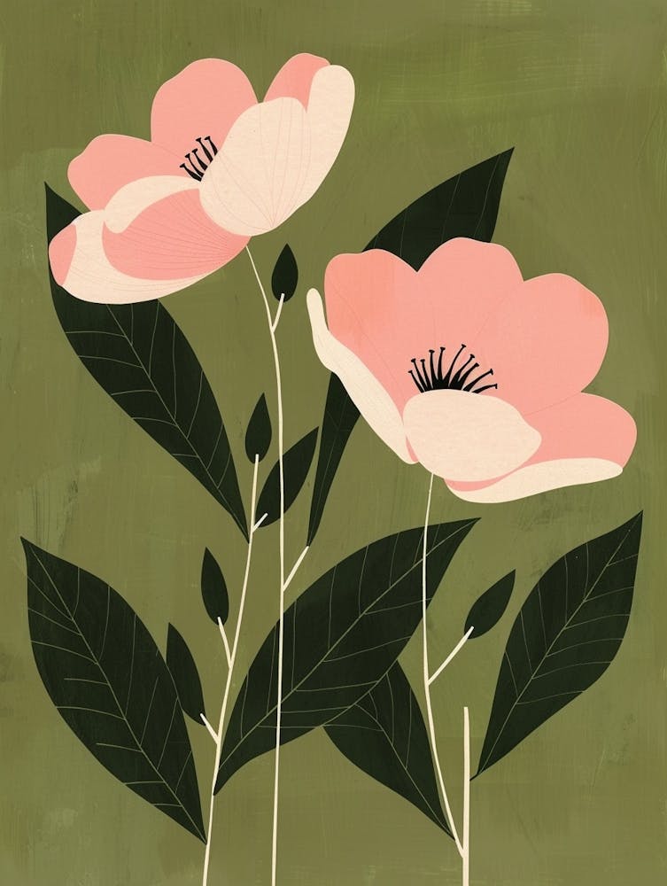 Pink & Green Everlasting Flower 1