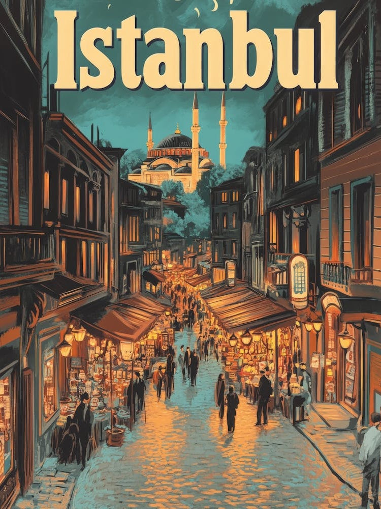 Aihrgdesign A Classic 1960s Travel Poster For Istanbul 2