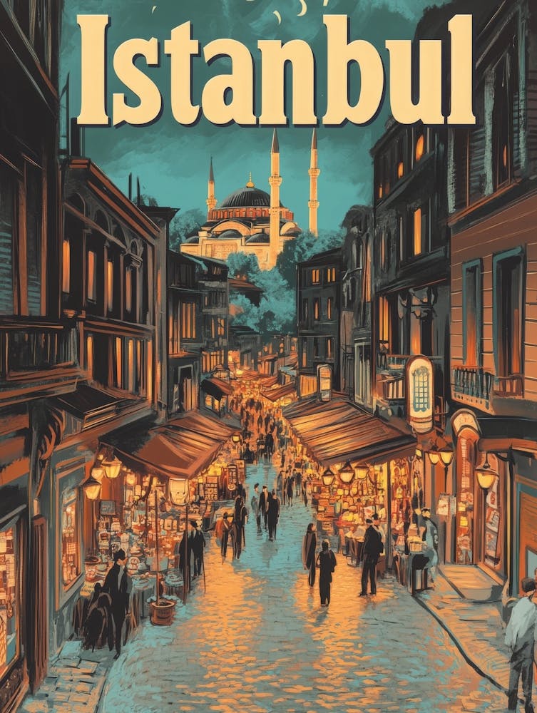 Aihrgdesign A Classic 1960s Travel Poster For Istanbul 2