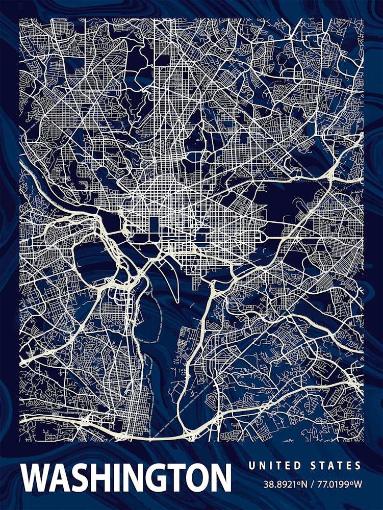 Washington Crocus Marble Map