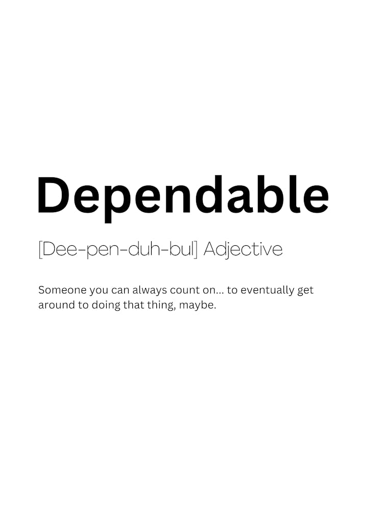 Définition Signification de 'Dependable'
