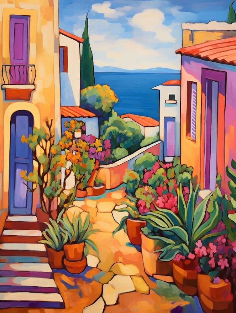 Paphos Cyprus 1 Fauvist Painting