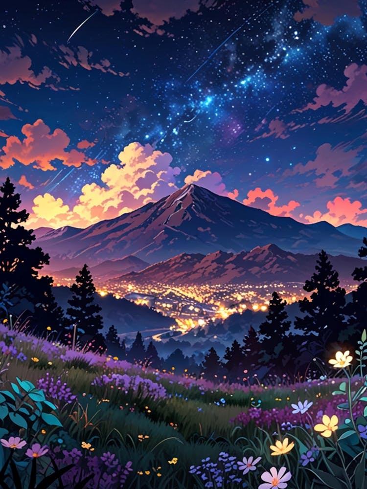 Nachthimmel Anime-Ästhetik 30