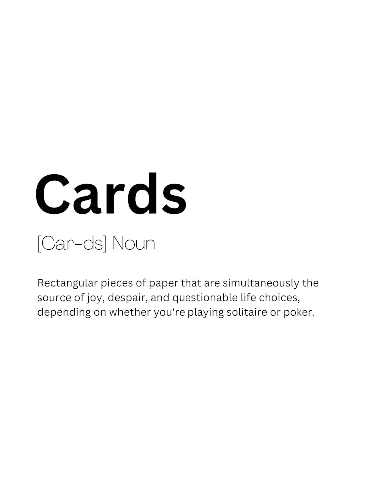 Cards Definition Meaning