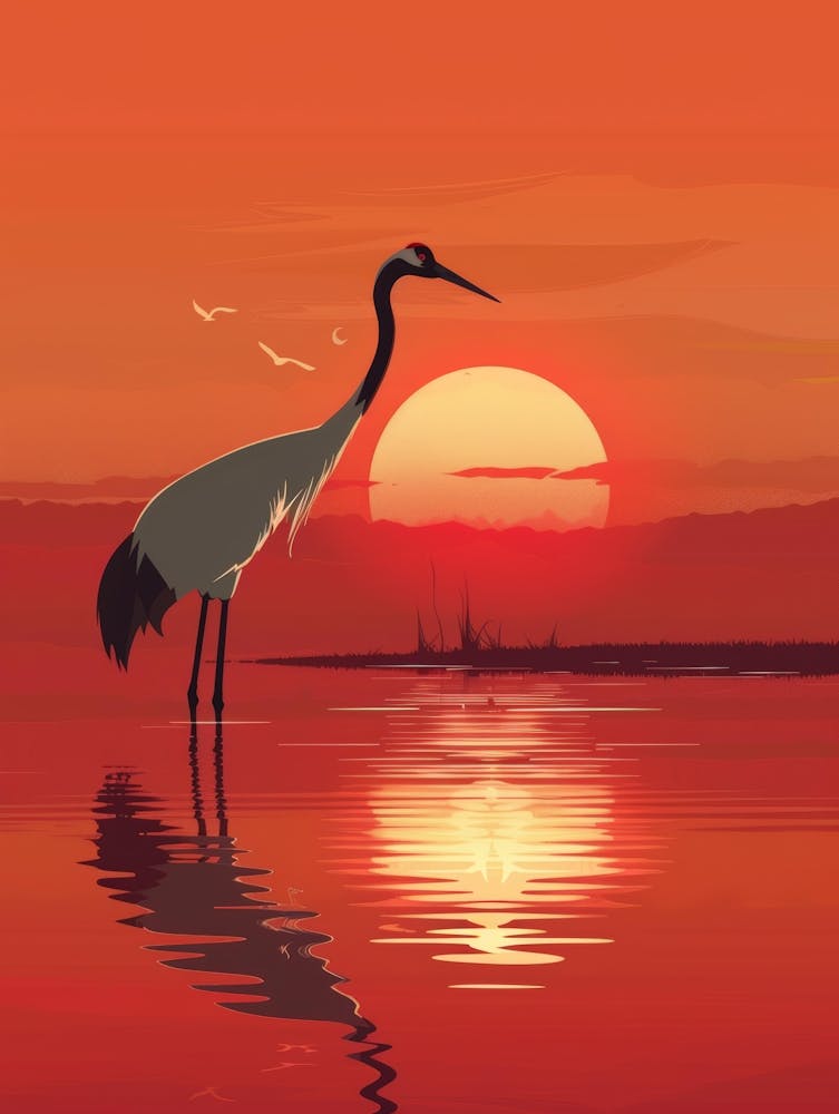 Vogel im Sonnenuntergang