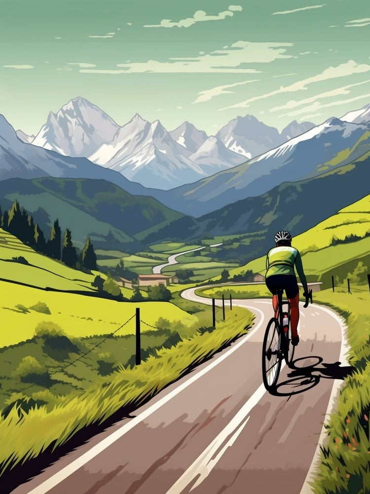 Tour De Mont Blanc France 9 Vintage Travel Illustration