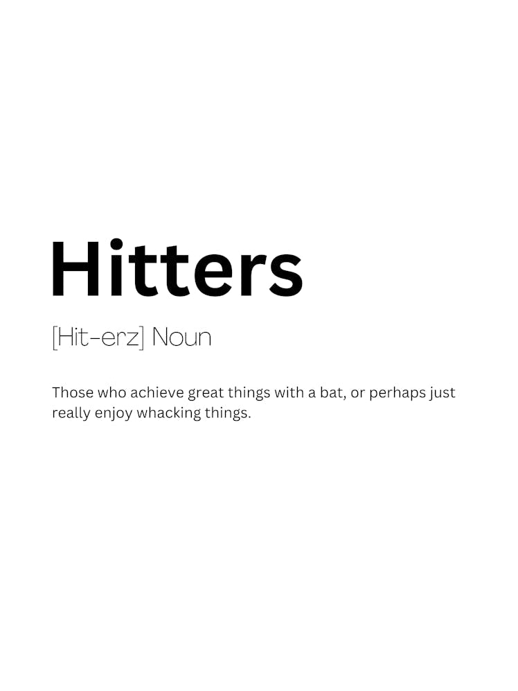 Hitters Definition Meaning