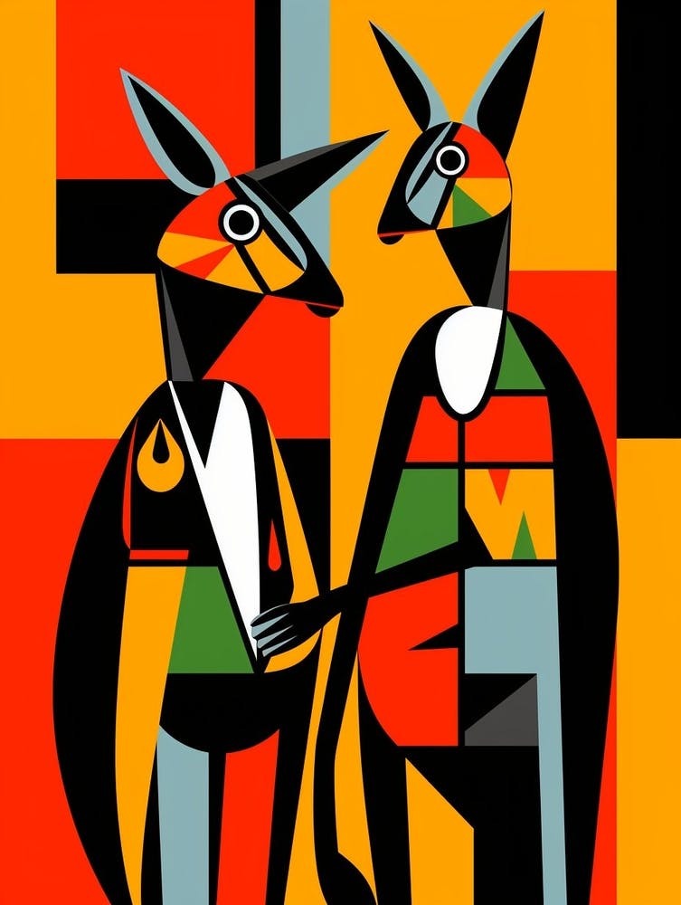 Kangaroo Abstract Pop Art 1