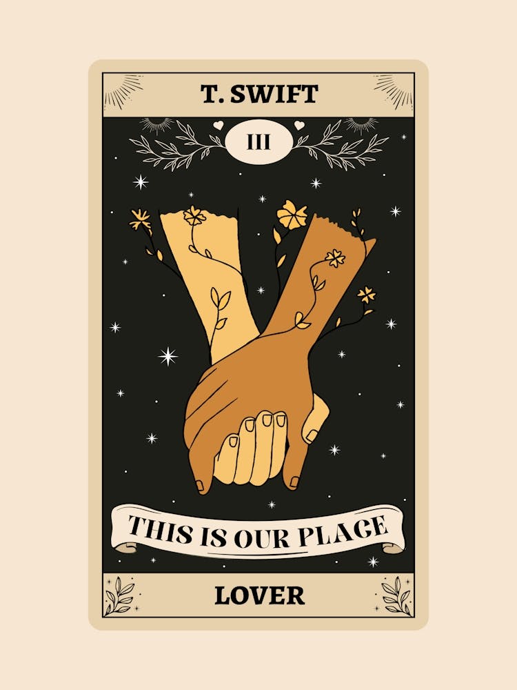 Taylor Swift Lover Tarot Card