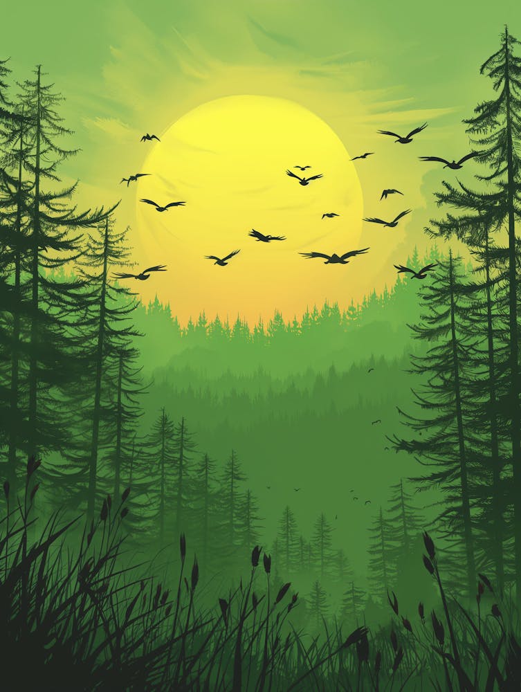 Sunset In The Forest 5