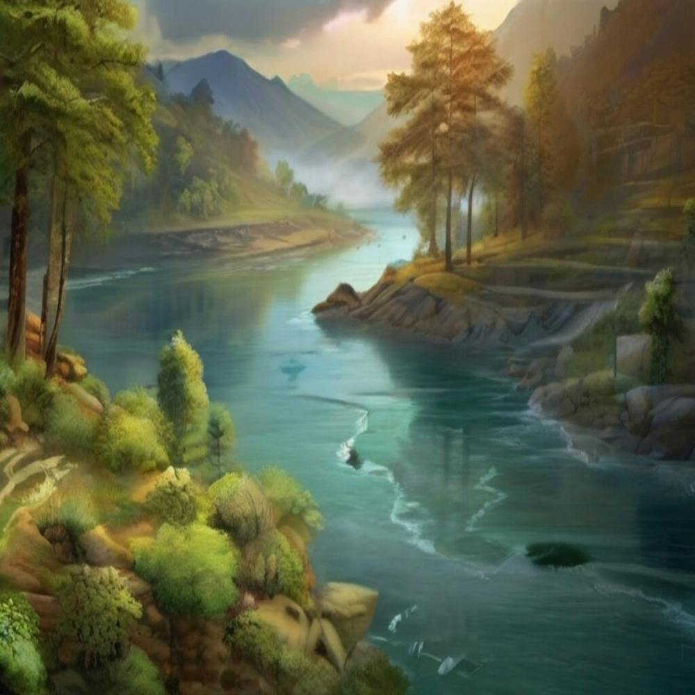 Rivière dans les montagnes 1