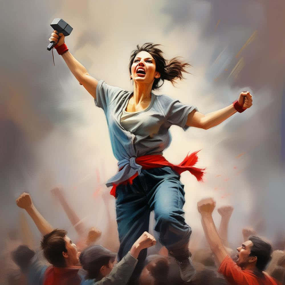 "The girl in a crowd" "Freedom"