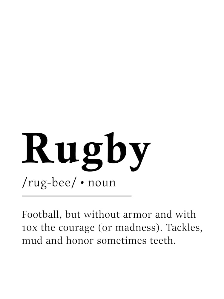 Rugby Definition Poster - Dictionary