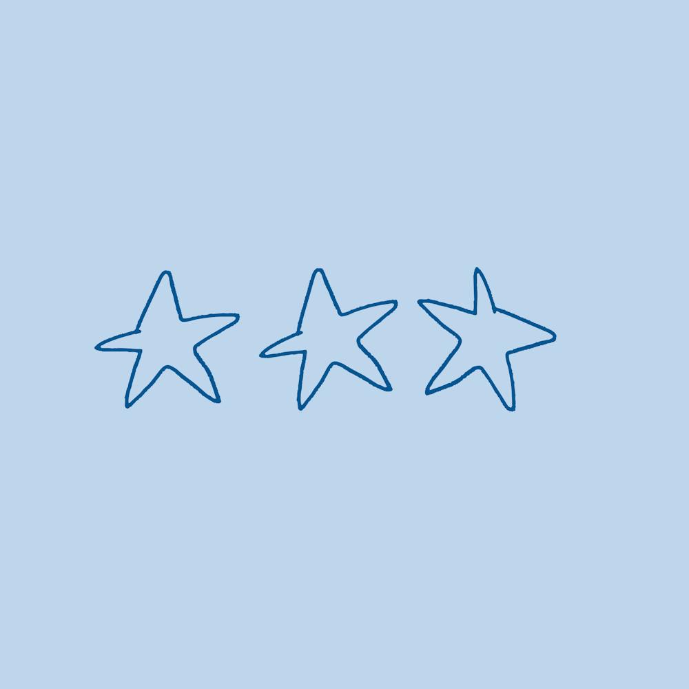 Three Blue Stars- 90s Whimsigoth Aesthetic 1