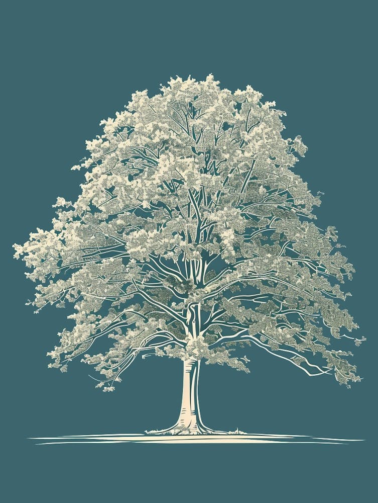 Elm Tree Minimalistic Drawing 2