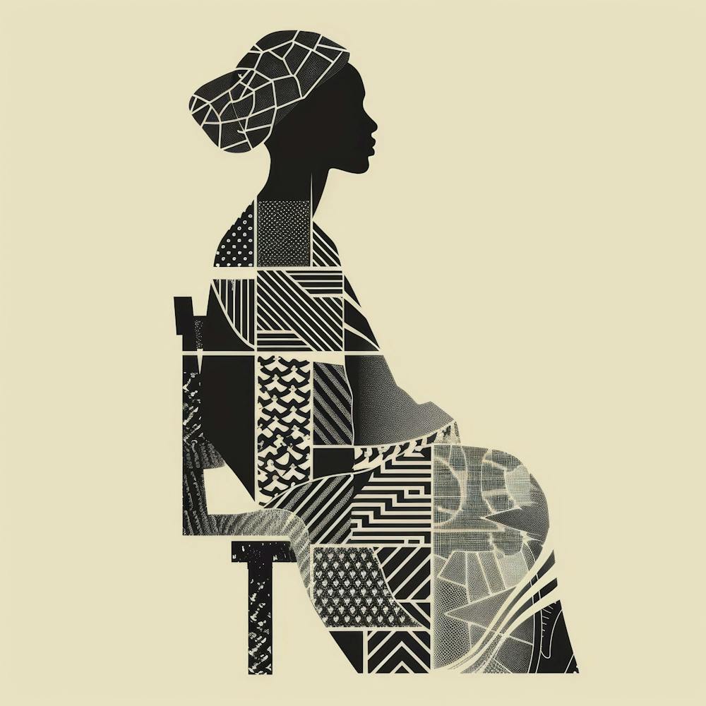 Silhouette einer Frau 85
