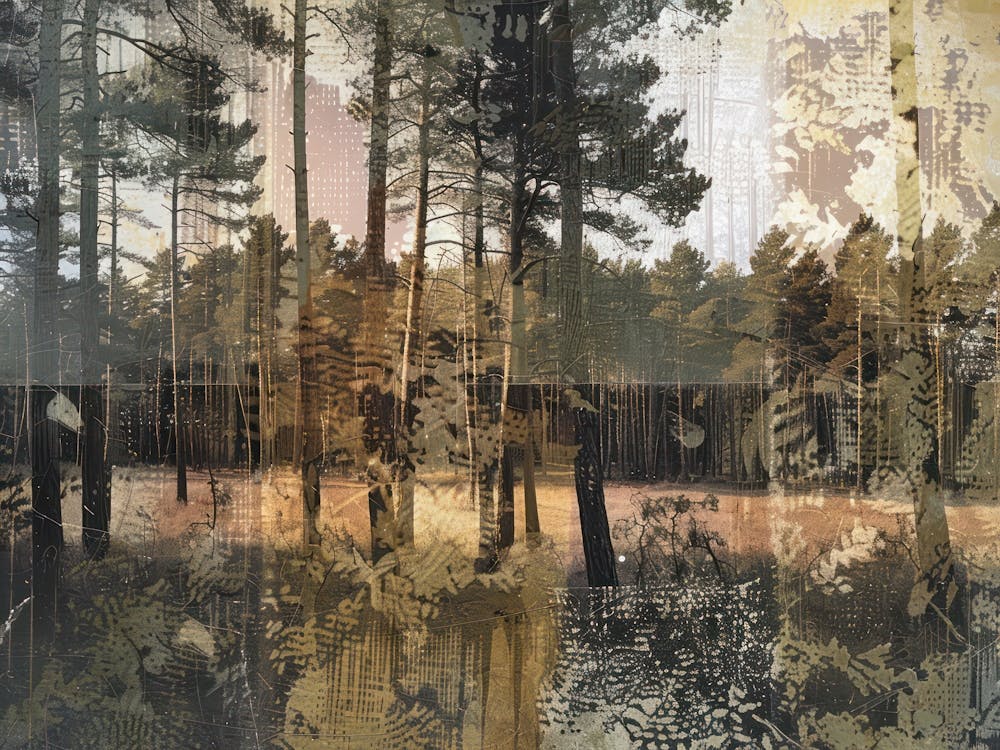 Vintage Forest Photo Collage 9