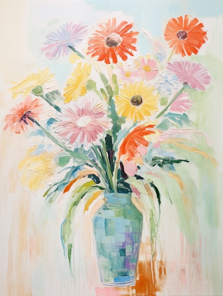 Flower Painting Fauvist Style Gerbera Daisy 2