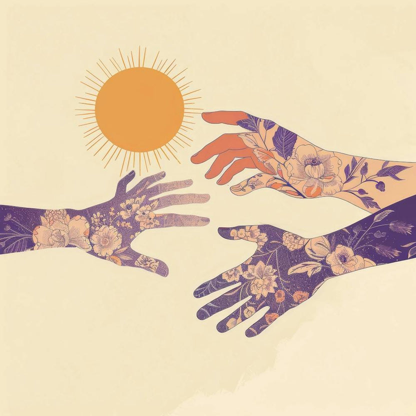 Two Hands Reaching For The Sun