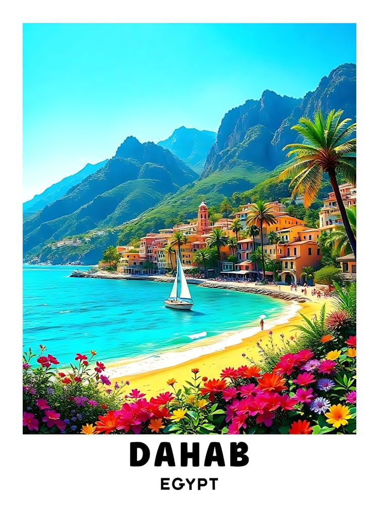 Dahab - Egypt Vintage Travel Poster 9