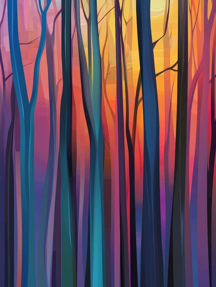 Sunset In The Forest 17