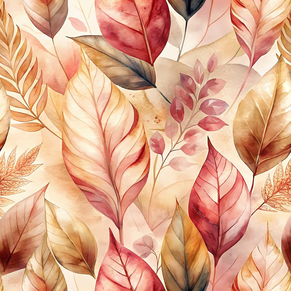 Aquarell Herbstblätter Nahtloses Muster