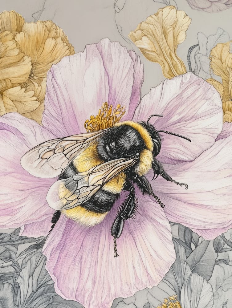 Bee On A Flower 5