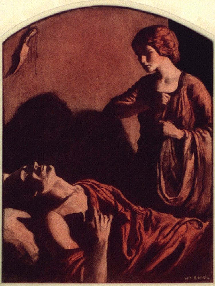 I Opened The Mosquito Curtains, Millicent Explained He Was Lying On His Back (1923) By Wladyslaw Theodore Benda