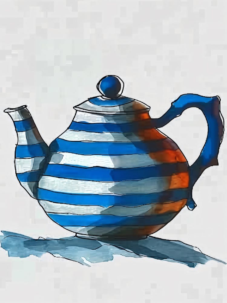 Blue And White Teapot