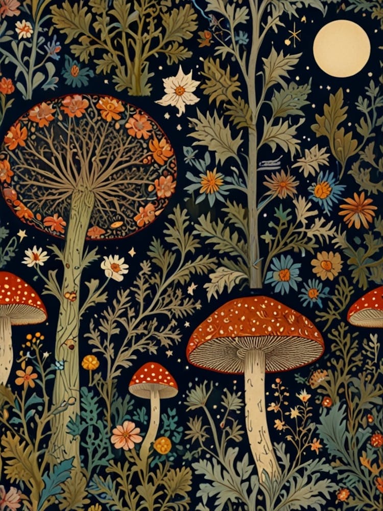 William Morris Mushrooms In The Forest 9