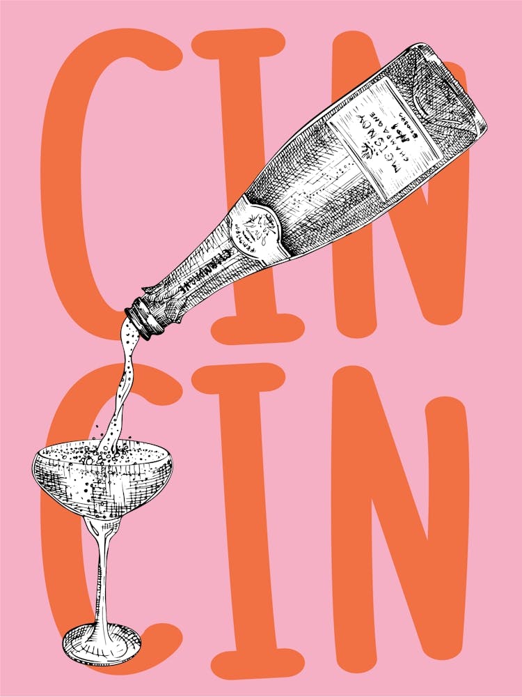 Cin Cin Cheers Champagner Rosa