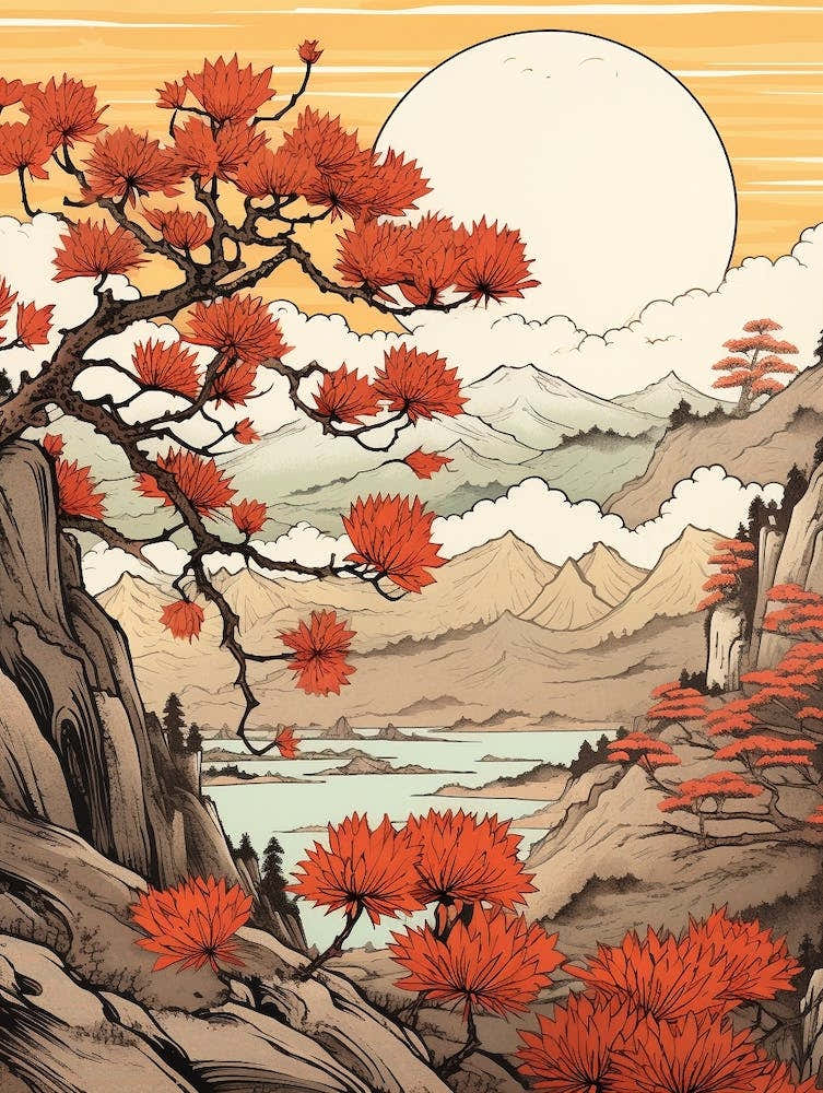 Akikusa Autumn Dandelion 1 Japanese Botanical Illustration