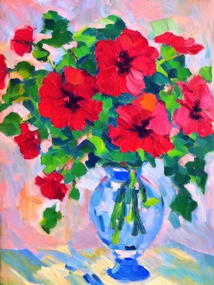 Hibiscus  Matisse Style Flower